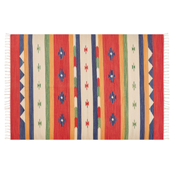 Beliani ALAPARS - Rug - Multicolored - 140 x 200 cm - Cotton