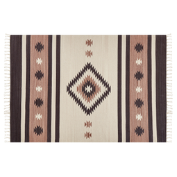 Beliani ARAGATS - Rug - Beige/brown - 140 x 200 cm - Cotton
