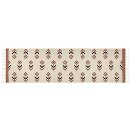 Beliani NIAVAN - Rug - Beige/black - 80 x 300 cm - Cotton