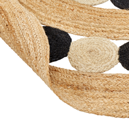 Beliani HOVIT - Rug - Beige/black - 140 cm - Jute