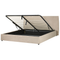 Beliani LAVAUR - Bed with storage space - Taupe - 180 x 200 cm - Velvet