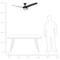 Beliani JIBOA - Ceiling fan - Black - Iron