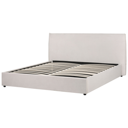 Beliani LAVAUR - Bed with storage space - Cream - 180 x 200 cm - Velvet