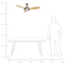 Beliani BANDERAS - Ceiling fan - Silver/brown - Iron