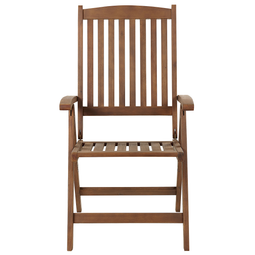 Beliani AMANTEA - Garden chair - Dark wood color - Acacia wood