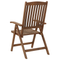 Beliani AMANTEA - Garden chair - Dark wood color - Acacia wood