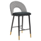 Beliani FALTON - Bar stool - Black/White - Velvet