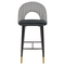 Beliani FALTON - Bar stool - Black/White - Velvet