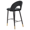 Beliani FALTON - Bar stool - Black/White - Velvet