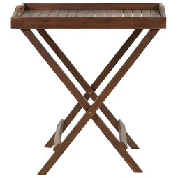 Beliani AMANTEA - Garden table - Dark wood color - 45 x 68 cm - Acacia wood