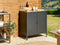 Beliani VILAMA - Outdoor kitchen cabinet - Black - Steel
