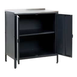 Beliani VILAMA - Outdoor kitchen cabinet - Black - Steel