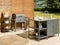 Beliani VILAMA - Outdoor kitchen island - Black - 80x50x92 cm - Steel