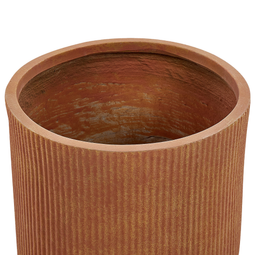 Beliani DARIA - Flowerpot - 37 x 37 x 37 cm - Golden brown - Clay fibres