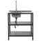 Beliani VILAMA - Outdoor kitchen with sink - Black - 80x50x92 cm - Steel
