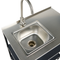 Beliani VILAMA - Outdoor kitchen with sink - Black - 80x50x92 cm - Steel
