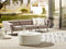 Beliani LORETELLO - Garden bench 3-seater - Beige - Polyester