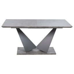Beliani ALCANTRA - Extendable dining table - Concrete look/Black - MDF