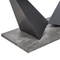 Beliani ALCANTRA - Extendable dining table - Concrete look/Black - MDF