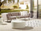 Beliani LORETELLO - Garden bench 3-seater - Beige - Left - Polyester