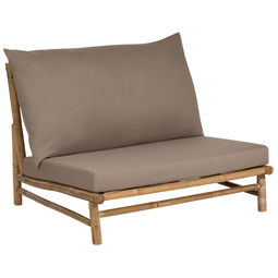 Beliani TODI - Lounge set for 2 - Light wood/Taupe - Bamboo