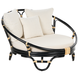 Beliani ROSSANO - Lounger set of 2 - Black - Rattan