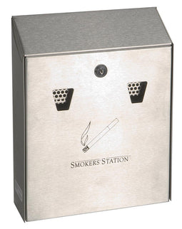 Rubbermaid wall ashtray, ft 25.4 x 7.6 x 31.8 cm, galvanized steel