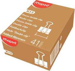 Maped foldback clip 41 mm, black, box of 12 pieces