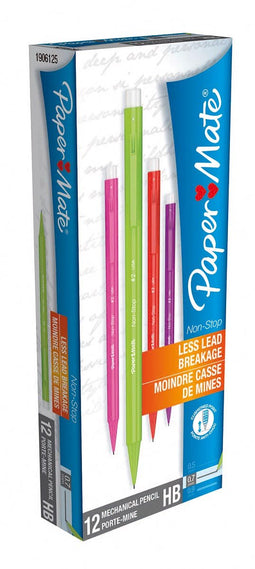 Paper Mate mechanical pencil Non-Stop, box of 12 pieces in assorted colors