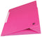 Pergamy elasto folder 3 flaps, pink, pack of 10