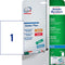 Avery Magneetetiketten ft 210 x 297 mm, doos van 5 stuks