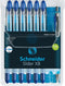 Schneider Slider Basic XB ballpoint pen, 6 + 1 free, blue