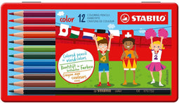 STABILO Color colored pencil, metal box of 12 pieces