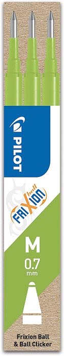 Pilot vullingen voor Frixion Ball en Frixion Ball Clicker, licht groen , etui met 3 stuks
