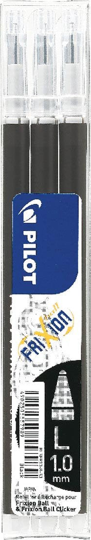 Pilot balpenvulling FriXion Ball/Clicker, zwart, etui van 3 stuks