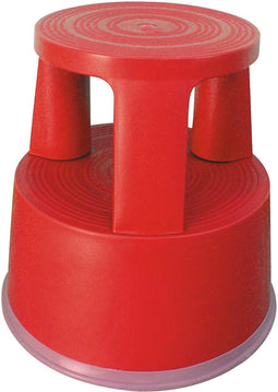 Q-CONNECT plastic red roller stool
