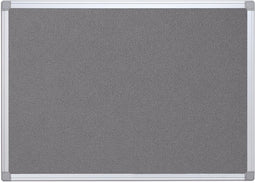 Q-CONNECT textile board with aluminum frame 90 x 60 cm gray