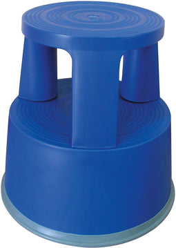 Q-CONNECT plastic roller stool blue