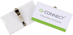 Q-CONNECT badge with crocodile clip 75 x 40 mm