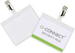 Q-CONNECT badge with clip 90 x 60 mm