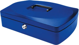 Q-CONNECT cash case, 325 x 235 x 85 mm, blue