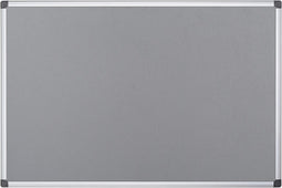 Q-CONNECT textile board with aluminum frame 60 x 45 cm gray