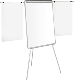 Q-CONNECT flipchart, magnetic, with 2 extendable paper holders, gray