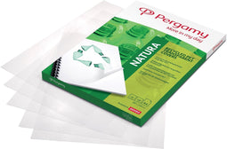 Pergamy recycled plastic covers ft A4, 200 micron, pack of 100