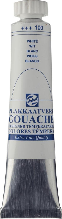 Talens gouache Extra Fine tube of 20 ml, white