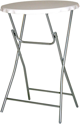 V-part standing table 3-piece, white