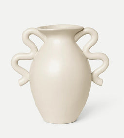 Ferm Living - Verso - Table vase - Glazed stoneware - Beige