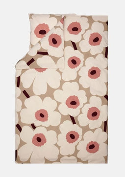 Marimekko - Unikko - Duvet cover - Cotton - Pink beige - 240x220