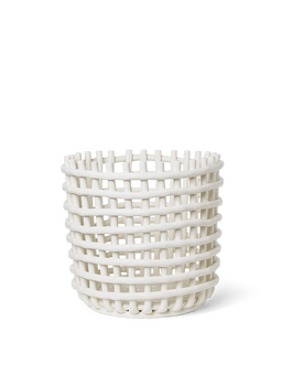 Ferm Living Ceramic Basket XL Ceramic White
