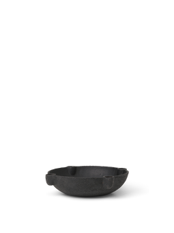 Ferm Living Candle Holder Bowl 27cm Black Ceramic
